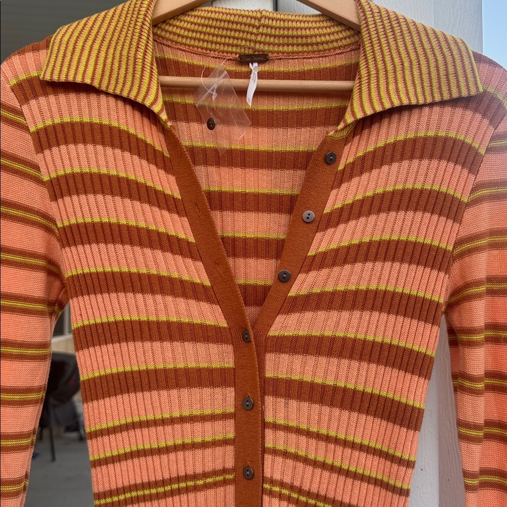 Free People Striped Brown and Orange Dress - Picture 9 of 9